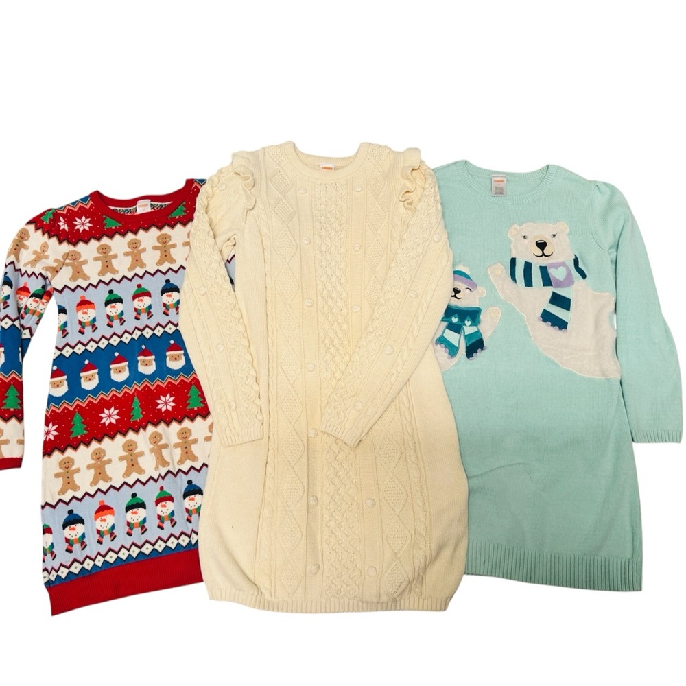 Girls Sweater Dress Assortment Lot, Gymboree Dress Bundle size Large (12)